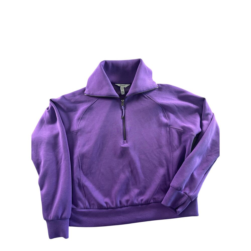 Spanx AirEssentials half-zip pullover XL Vibrant Lilac Lightweight Silky